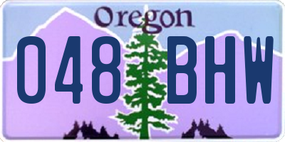 OR license plate 048BHW