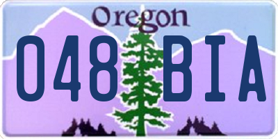 OR license plate 048BIA