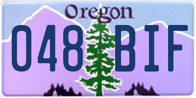 OR license plate 048BIF