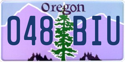 OR license plate 048BIU