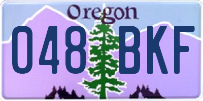 OR license plate 048BKF