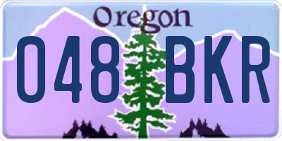 OR license plate 048BKR