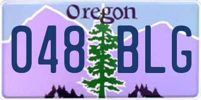 OR license plate 048BLG