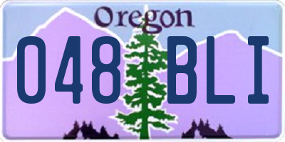 OR license plate 048BLI