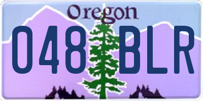 OR license plate 048BLR