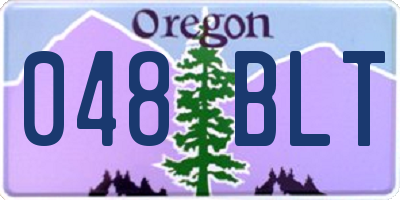 OR license plate 048BLT