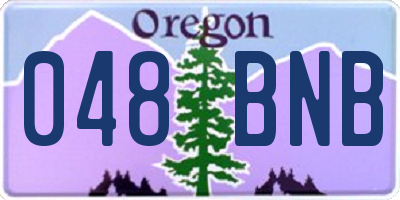 OR license plate 048BNB