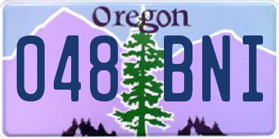 OR license plate 048BNI