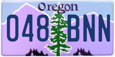 OR license plate 048BNN