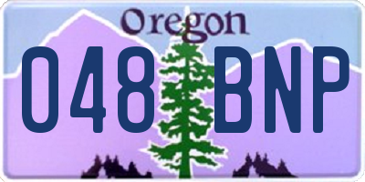 OR license plate 048BNP