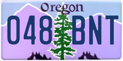 OR license plate 048BNT