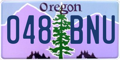 OR license plate 048BNU