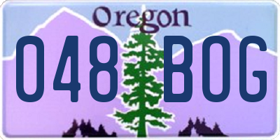 OR license plate 048BOG