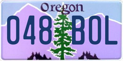 OR license plate 048BOL