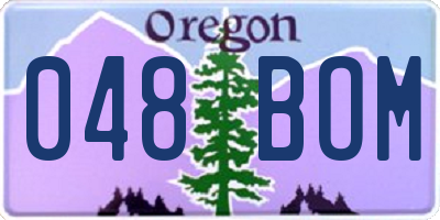 OR license plate 048BOM