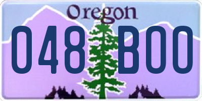 OR license plate 048BOO