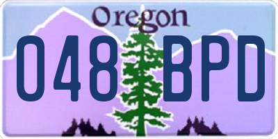 OR license plate 048BPD