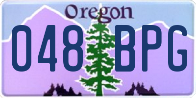 OR license plate 048BPG