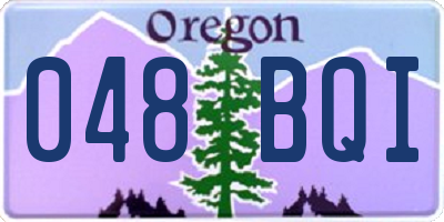 OR license plate 048BQI