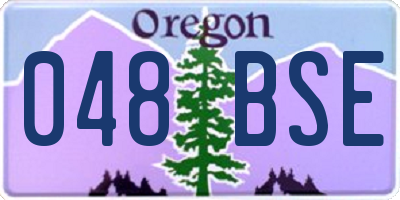 OR license plate 048BSE