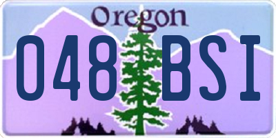 OR license plate 048BSI