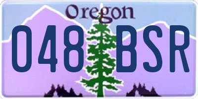 OR license plate 048BSR