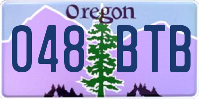 OR license plate 048BTB