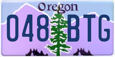 OR license plate 048BTG