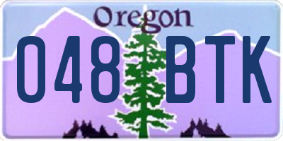 OR license plate 048BTK