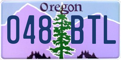OR license plate 048BTL