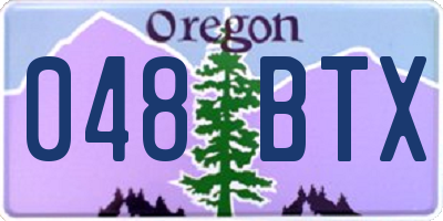 OR license plate 048BTX