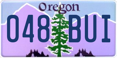 OR license plate 048BUI