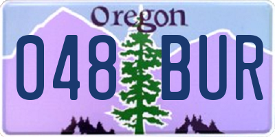 OR license plate 048BUR