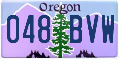 OR license plate 048BVW
