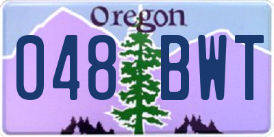 OR license plate 048BWT