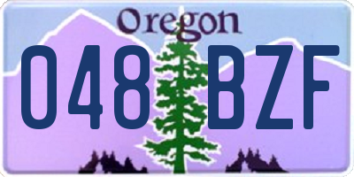 OR license plate 048BZF