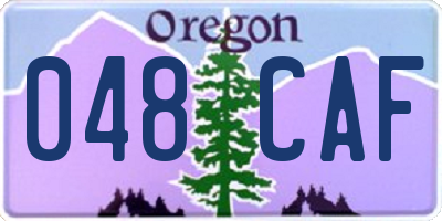 OR license plate 048CAF