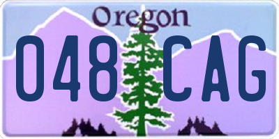 OR license plate 048CAG