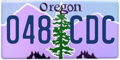 OR license plate 048CDC