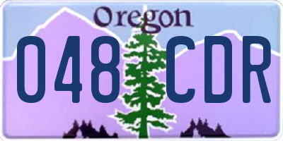 OR license plate 048CDR
