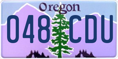 OR license plate 048CDU