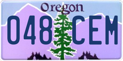 OR license plate 048CEM