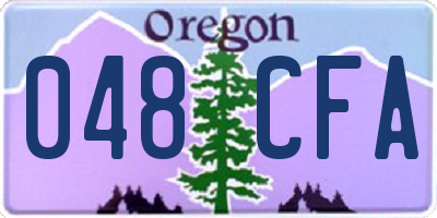 OR license plate 048CFA
