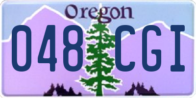 OR license plate 048CGI