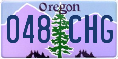 OR license plate 048CHG
