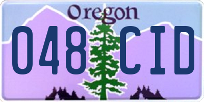 OR license plate 048CID