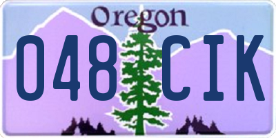 OR license plate 048CIK