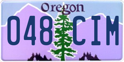 OR license plate 048CIM