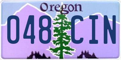 OR license plate 048CIN