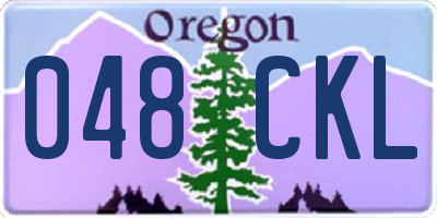 OR license plate 048CKL